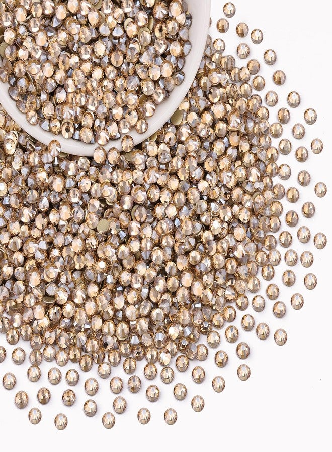 TINKRSTUFF 2000PCS SS20/5mm Crystal Rhinestones (Golden Shadow/Champagne), Bedazzling Flatback Glass Rhinestones for Crafting, Gems Diomand for Tumbler Shoes Clothing Nail Art - Image 1